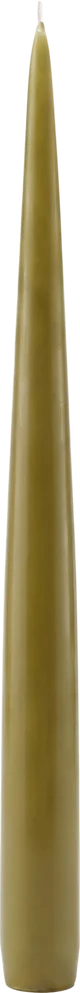 Olive taper candle