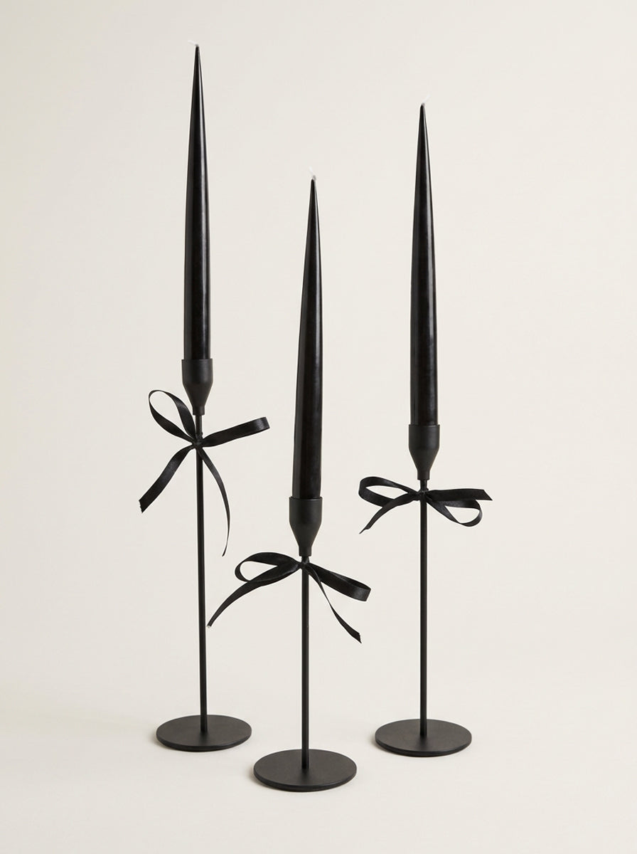 Jet Black | Set of 6 taper candles | PLAMYA of night