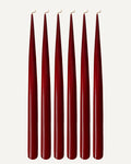 Deep Burgundy | Set of 6 taper candles | PLAMYA of passion