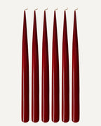 Deep Burgundy | Set of 6 taper candles | PLAMYA of passion