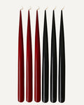 Deep Balance l Deep Burgundy & Jet Black l Set of 6 taper candles