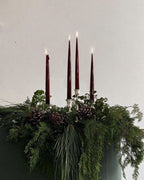 Deep Burgundy | Set of 6 taper candles | PLAMYA of passion
