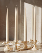 Soft Ivory | Set of 6 taper candles | PLAMYA of stillness