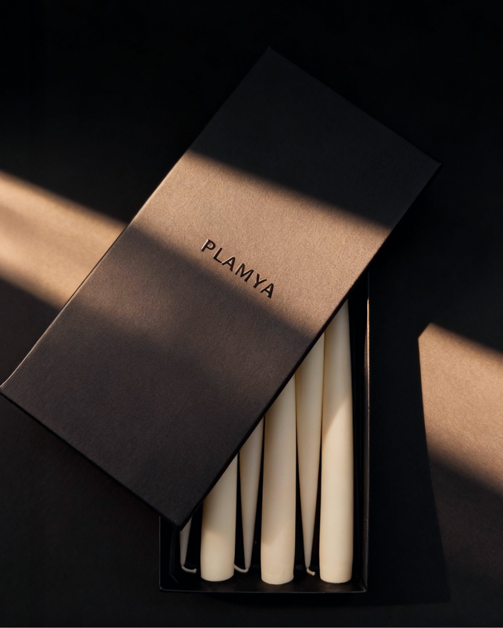 Soft Ivory | Set of 6 taper candles | PLAMYA of stillness
