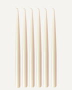 Soft Ivory | Set of 6 taper candles | PLAMYA of stillness
