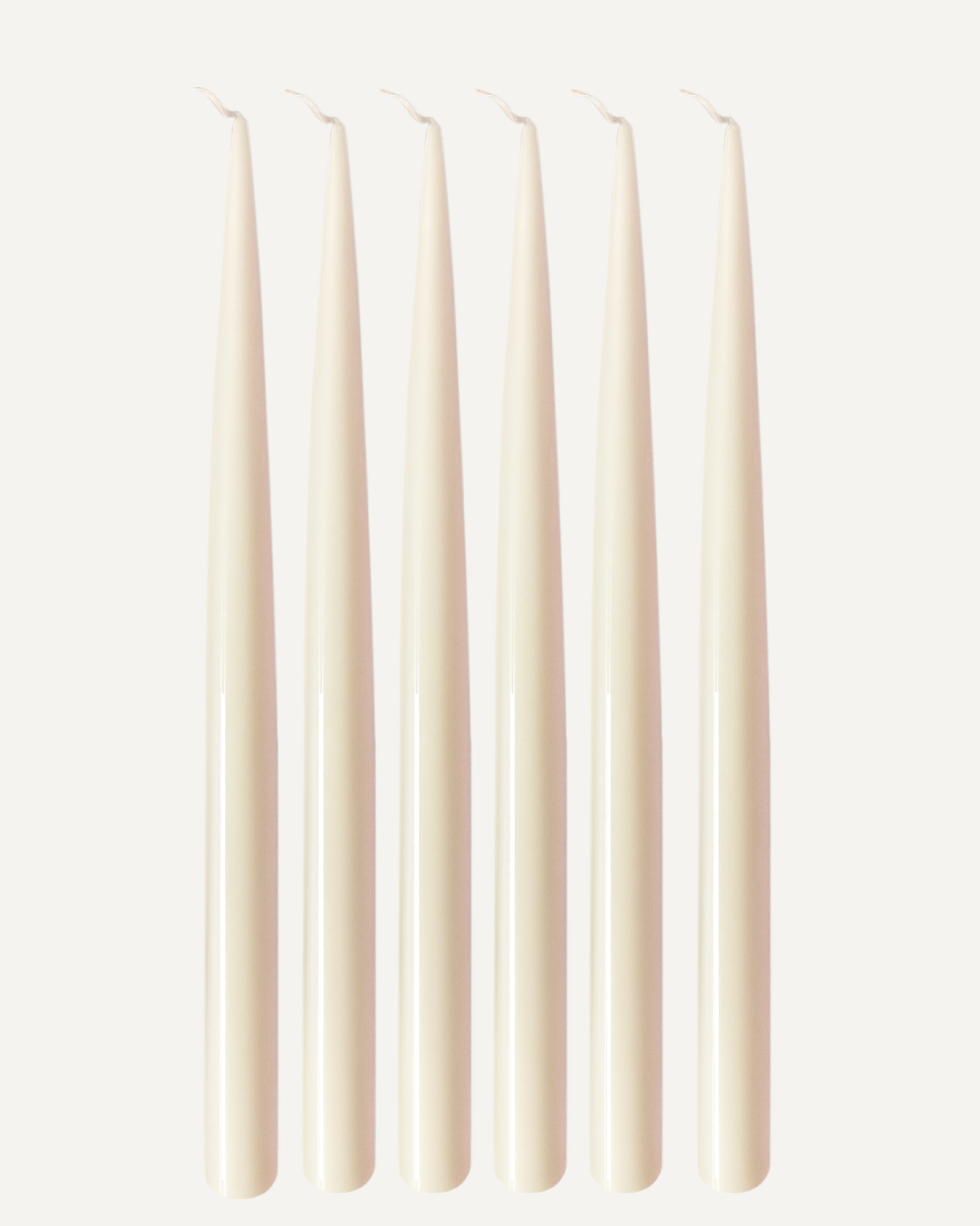Soft Ivory | Set of 6 taper candles | PLAMYA of stillness